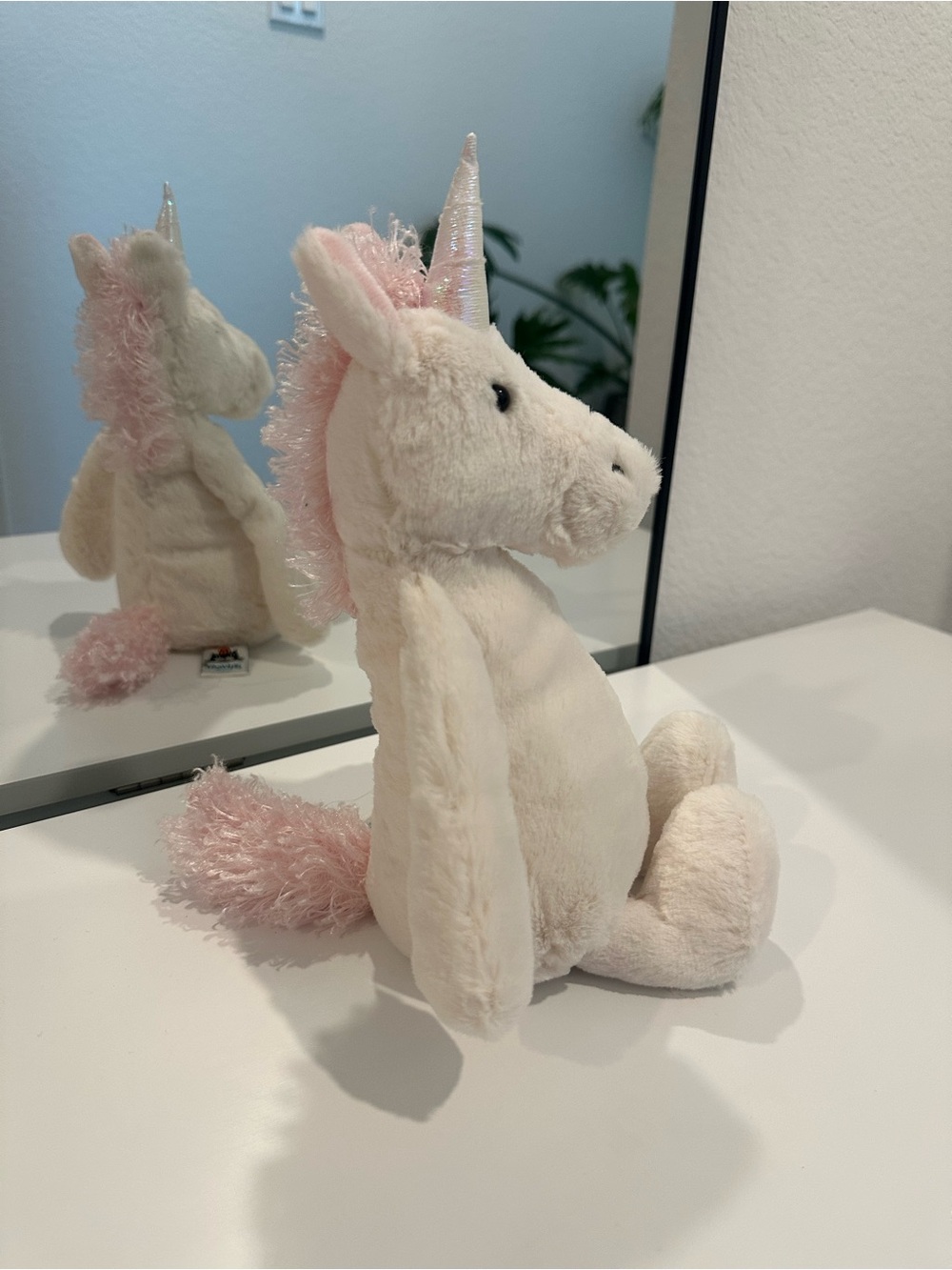 Plush Pink & Cream Unicorn Stuffed Animal Jellycat